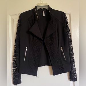 💥Last Tango💥 black jacketwith lace sleeves and trim.